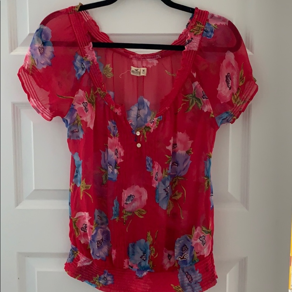 Pink Floral Blouse
